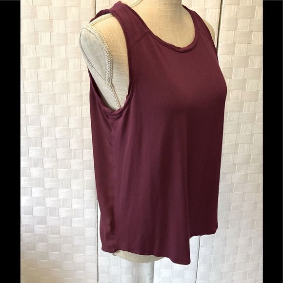 Loft burgundy sleeveless Top Medium - Picture 2 of 6